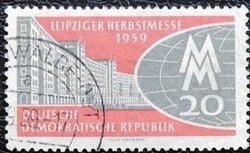 ND712p / NDK 1959 Lipcsei Őszi Vásár bélyeg pecsételt