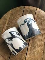 Varjú Pattern Glazed Ceramic Mugs, 2 pcs.