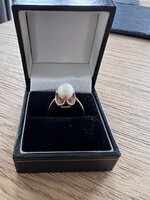 14k orosz arany gyűrű/ gyöngy