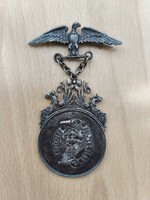Kerékpár Egylete 1896 Condor keselyűvel versenydíj. Jelzett Ag ezüst