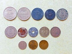 Románia 13 db Különböző Érme 5 10 25 50 Bani 1 2 5 20 100 Lej Lei 1921-1956