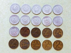 Hungary 20 Different Coins 1 2 Forint 1967-1989