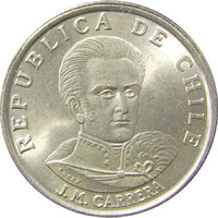 Chile 1 Escudo 1972 - José Miguel Carrera - verdefényes
