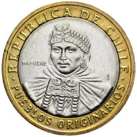Chile 100 Pesos 2006 - Mapuche - verdefényes