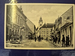 Veszprém vármegye képeslapjai. Pápa, Fő uccai részlet, ca. 1933