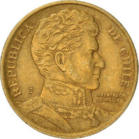 Chile 10 Pesos 1992 - Bernardo O’Higgins - verdefényes