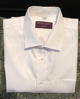 HUDSON & FOLLET ELEGÁNS,MÁRKÁS  FEHÉR FÉRFI  ING 43-AS