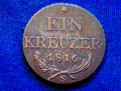 Ausztria I. Ferenc Ein Kreuzer (1 Krajcár) 1816 S