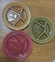 Vintage French “La Fondue” Ceramic Fondue Plate – 3 Different Colors