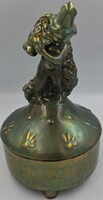 ART NOUVEAU ZSOLNAY LIDDED CANDY BOX