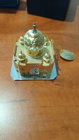 Gyönyörű 24K aranyozott Taj Mahal makett osztrák kristályokkal (Swarovski stílus)