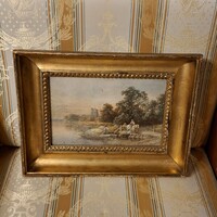 Biedermeier pazar festmény!