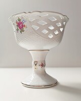 Hollóházi Classic Collection Hajnalka áttört talpas kínáló – 21 karátos arany