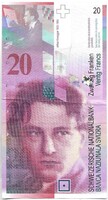 20 frank francs franken 2003 signo 75. Svájc Gyönyörű