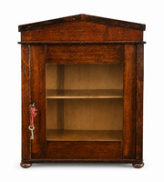 Hollóházi Biedermeier Beech Veneered Small Display Cabinet, 42 cm – First Half of the 19th Century