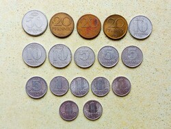 Németország NDK 17 db Különböző Érme 1 5 10 20 50 Pfennig 1958-1983