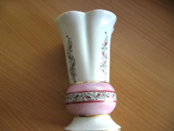 Retro art deco Aquincum váza , fehér-rózsaszín-arany