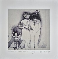 Ef Zámbó István - Már megint mit firkálsz Öcsike 50 x 50 cm computer print, merített papír