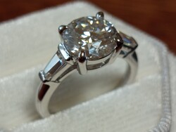 Lenyűgöző 3 CT Moissanite Gyűrű – 925 Sterling Ezüst Elegancia 52- es és 59- es  méret