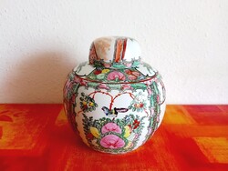 Kínai porcelán fedeles váza, gyömbéres vagy teás edény