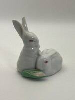 Herendi porcelán nyúlpár – sérült – 2 500 Ft