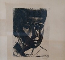 Barcsay Jenő 1900-1988  Alkotás ideje; 1925 Rézkarc  Üveg elötte,üveg mögötte ...  Teljes méret 45.5
