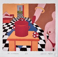 Ef Zámbó István - Akt a szobában 30 x 30 cm computer print, merített papír
