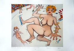 Ef Zámbó István - Marilyn Monroe elesik a jégen 41 x 59 cm computer print, merített papír