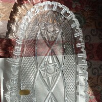 Kristály tál,43 cm hosszú
