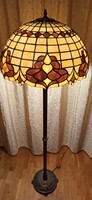 Tiffany állólámpa. Eredeti amerikai ÜVEGBŐL. Súlyos réz talpon. Hibátlan. 160 cm magas.
