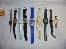 Nine Retro Quartz Watches Set - for Repair, Parts