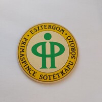 ESZTERGOM PRÍMÁSPINCE SÖTÉTKAPU SÖRÖZŐ - Állami Biztosító kétoldalú söralátét, poháralátét