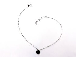 Silver anklet with heart (ZAL-Ag112256)