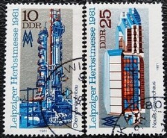 ND2634-5p / NDK 1981 Lipcsei Őszi Vásár bélyegsor pecsételt