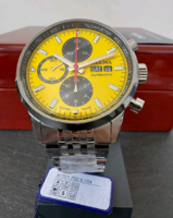 Delma Continental Racing Chronograph with Yellow Dial, New in Original Packaging with Papers
