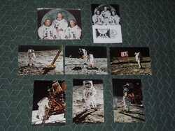 Képeslap,8 db,USA,NASA,űrkutatás,APOLLO 11 holdra szállás,Armstrong,Collins,Aldrin űrhajós,1969-