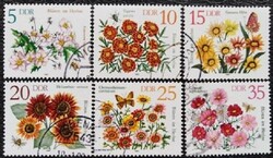 ND2737-42p / NDK 1982 Őszi Virágok bélyegsor pecsételt