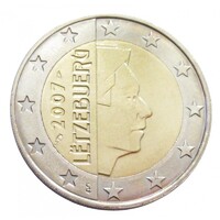 Luxemburg,2 euro 2007 aUNC+ ötvözet