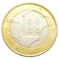 Finnország,5 euro 2013 - Tartományok épületei - Ostrobothnia - Ostrobothniai ház aUNC+ ötvözet