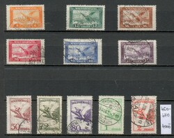 M83 - 1927 Repülő I. légiposta 11 db-os hiányos sor (5P ), használt