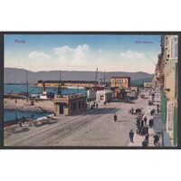 Délvidék,Fiume - Szapáry rakpart 1918 - Vöröskereszt egylet kórháza bélyegzés