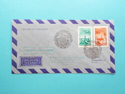 (C9) - 1969. Légiposta boríték - Budapest-Szeged-Budapest helikopter postajárat