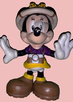 Eredeti SCHLEICH DISNEY-MINNIE MOUSE EGÉR afrikai szafari kalapban festett gumi figura képek szerint