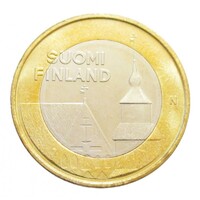 Finnország,5 euro 2013 - Tartományok épületei - Tavastia - Szent Lőrinc-templom aUNC+ ötvözet
