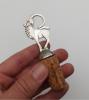 Old cork bottle stopper, glass stopper