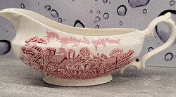 Angol Myott „Royal Mail” bordó porcelán mártásöntő / szószos edény