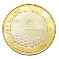 Finnország,5 euro 2013 - Tartományok épületei - Savonlinna - Szent Olaf vár aUNC+ ötvözet