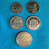 Uzbekistan - 50 - 1000 som - 2018 coin - UNC - coin set