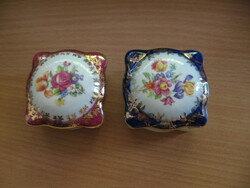 Retro gyűrűtartó porcelán doboz pár, PM Martinroda DDR