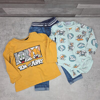 Tom&Jerry, Nutmeg boys' top and jeans set, 80-86